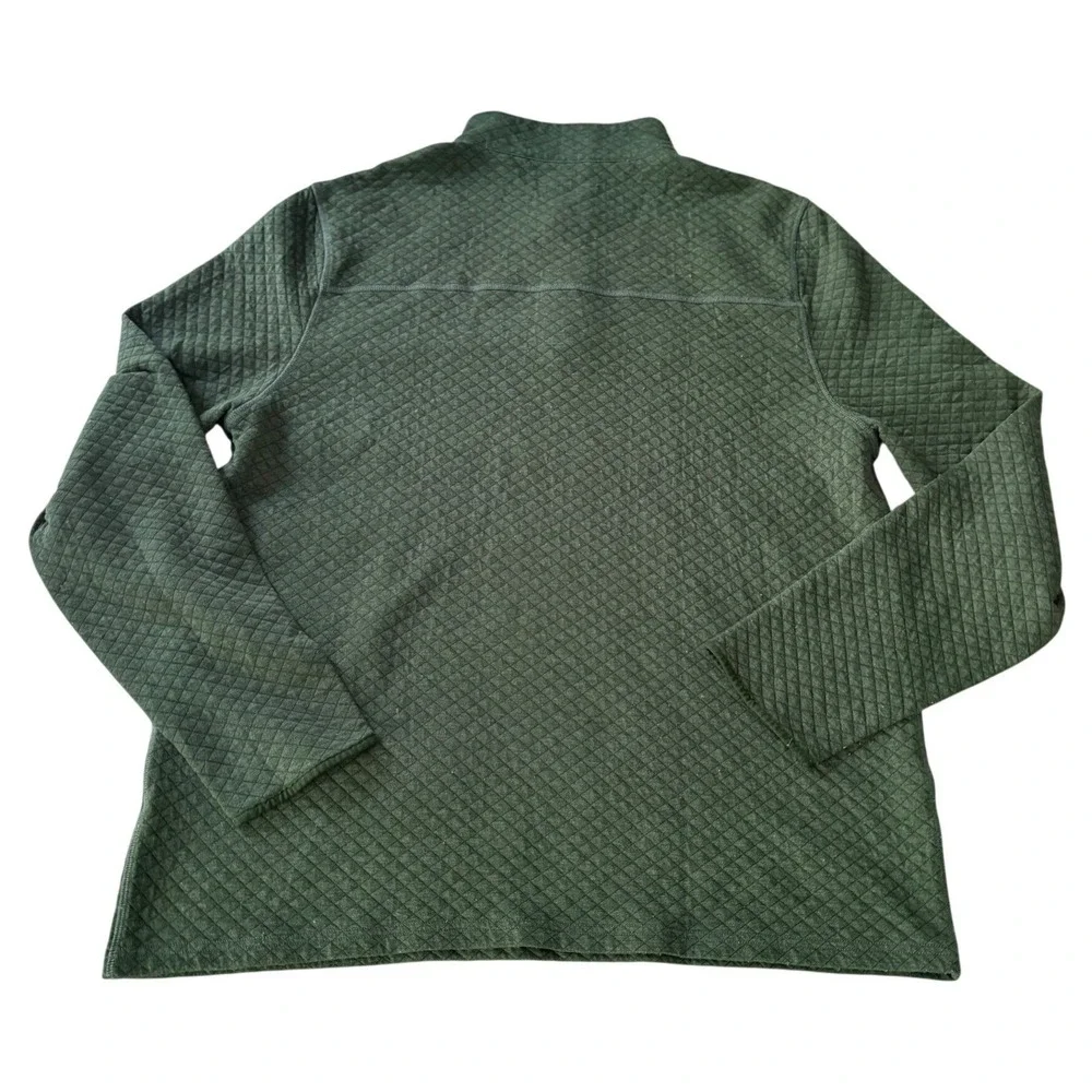 Criquet Mens Green Quilted‎ Pullover Sweatshirt Diamond Knit Mock Neck XXL